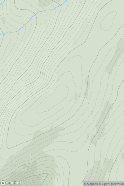 Thumbnail image for Geal Charn [Glen Albyn and the Monadh Liath] [NH668031] showing contour plot for surrounding peak